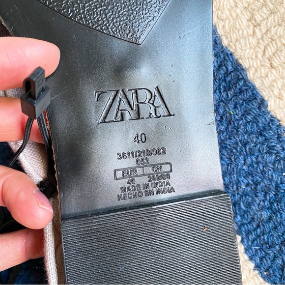 🐚 ZARA BOHO LEATHER GREY WHITE OMBRE WRAP GLADIATOR FLIP FLOPS! - Picture 13 of 16